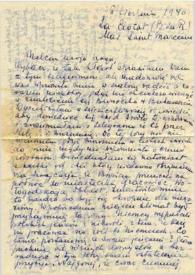 Portada:Carta dirigida a Aniela Rubinstein. La Ciotat, 18-08-1940