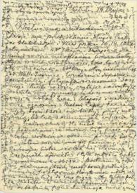 Portada:Carta dirigida a Aniela Rubinstein. Ilgòw, 19-05-1940