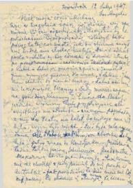 Portada:Carta dirigida a Aniela Rubinstein. Los Angeles (California), 12-02-1947