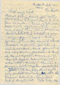 Portada:Carta dirigida a Aniela Rubinstein. Los Angeles (California), 13-02-1947