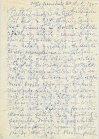 Portada:Carta dirigida a Aniela  Rubinstein. Los Angeles (California), 24-02-1947