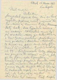 Portada:Carta dirigida a Aniela Rubinstein. Los Angeles (California), 18-03-1947