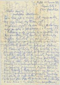 Portada:Carta dirigida a Aniela Rubinstein. Kansas, 13-06-1947