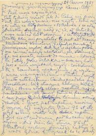 Portada:Carta dirigida a Aniela Rubinstein. Kansas, 29-06-1947