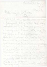 Portada:Carta dirigida a Aniela y Arthur Rubinstein. Novato (California), 24-05-1948