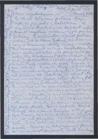 Portada:Carta dirigida a Aniela y Arthur Rubinstein. Beverly Hills (California), 15-10-1948