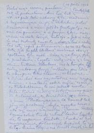 Portada:Carta dirigida a Aniela y Arthur Rubinstein. Beverly Hills (California), 19-10-1948