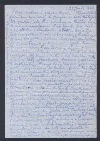 Portada:Carta dirigida a Aniela y Arthur Rubinstein. Beverly Hills (California), 25-10-1948