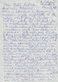 Portada:Carta dirigida a Aniela y Arthur Rubinstein. Beverly Hills (California), 02-11-1948