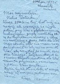 Portada:Carta dirigida a Aniela y Arthur Rubinstein. Kansas City (Missouri), 24-07-1957