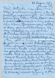 Portada:Carta dirigida a Aniela y Arthur Rubinstein y sus hijos. Kansas City (Missouri), 29, 30-08-1957