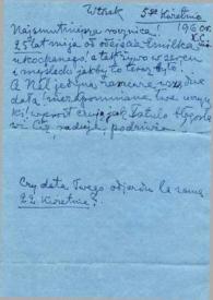 Portada:Carta dirigida a Aniela Rubinstein. Kansas City (Missouri), 05-04-1960