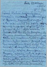 Portada:Carta dirigida a Aniela Rubinstein. Kansas City (Missouri), 25-05-1960