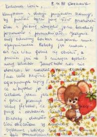 Portada:Carta dirigida a Aniela Rubinstein. Varsovia (Polonia), 08-11-1988