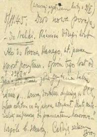 Portada:Carta dirigida a Aniela Rubinstein. Londres (Inglaterra), 02-10-1945