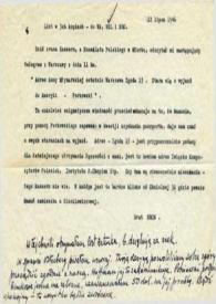 Portada:Carta dirigida a Aniela Rubinstein, 12-07-1946