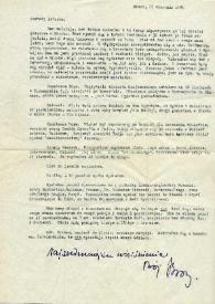 Portada:Carta dirigida a Arthur Rubinstein. Nueva York, 17-09-1946