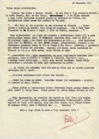 Portada:Carta dirigida a Aniela Rubinstein. Beverly Hills (California), 20-09-1963