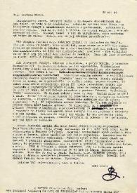 Portada:Carta dirigida a Aniela Rubinstein. Beverly Hills (California), 29-12-1966