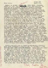 Portada:Carta dirigida a Aniela Rubinstein. Beverly Hills (California), 15-05-1968