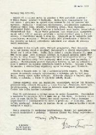 Portada:Carta dirigida a Arthur Rubinstein. Beverly Hills (California), 26-05-1970