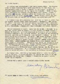 Portada:Carta dirigida a Aniela y Arthur Rubinstein. Beverly Hills (California), 08-12-1970