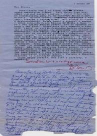 Portada:Carta dirigida a Aniela y Arthur Rubinstein. Beverly Hills (California), 07-09-1969