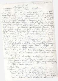 Portada:Carta dirigida a Aniela y Arthur Rubinstein. Varsovia (Polonia), 13-08-1958