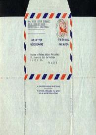 Portada:Carta dirigida a Aniela y Arthur Rubinstein. Beverly Hills (California), 23-07-1957