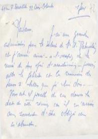 Portada:Tarjeta dirigida a Aniela Rubinstein. Bois-Colombes, 01-06-1972