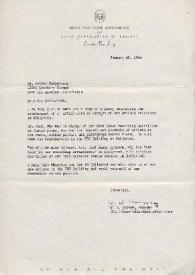 Portada:Carta dirigida a Arthur Rubinstein. Camden (Nueva Jersey), 25-01-1944