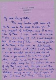 Portada:Carta dirigida a Arthur Rubinstein. Londres (Inglaterra), 28-01-1981