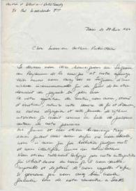 Portada:Carta dirigida a Arthur Rubinstein. París (Francia), 27-06-1964