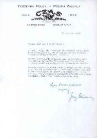 Portada:Carta dirigida a Arthur Rubinstein. Brooklyn (Nueva York), 19-01-1961