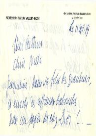 Portada:Carta dirigida a Aniela y Arthur Rubinstein. París (Francia), 11-11-1959