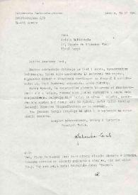 Portada:Carta dirigida a Aniela Rubinstein. Cracovia (Polonia), 30-11-1988