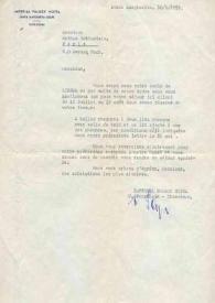 Portada:Carta dirigida a Arthur Rubinstein. Santa Margherita (Italia), 10-06-1957