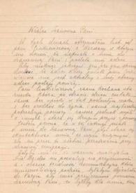 Portada:Carta dirigida a Aniela Rubinstein. Nogent sur Vernisson, Loira (Francia), 26-11-1947
