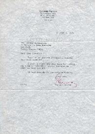 Portada:Carta dirigida a Aniela Rubinstein. Nueva York, 06-10-1976
