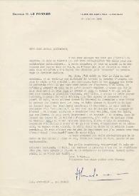 Portada:Carta dirigida a Arthur Rubinstein. Littré (Francia), 16-10-1969