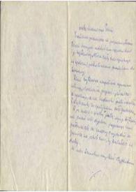 Portada:Carta dirigida a Aniela Rubinstein. Zakopane (Polonia), 30-07-1967