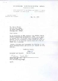 Portada:Carta dirigida a Harry Zelzer. Nueva York, 16-05-1975