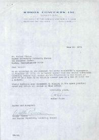 Portada:Carta dirigida a Walter Pierce. Nueva York, 12-06-1975