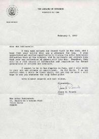 Portada:Carta dirigida a Aniela Rubinstein. Washington D. C., 09-02-1993