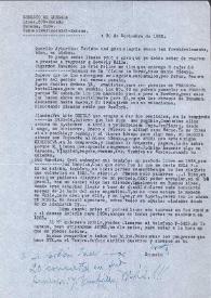 Portada:Carta dirigida a Arthur Rubinstein. La Habana (Cuba), 30-11-1952