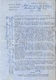 Portada:Carta dirigida a Arthur Rubinstein. La Habana (Cuba), 03-01-1955