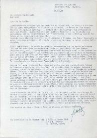 Portada:Carta dirigida a Arthur Rubinstein. Madrid (España), 24-12-1957