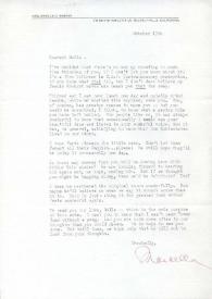 Portada:Carta dirigida a Aniela Rubinstein. Beverly Hills (California), 17-10-1954
