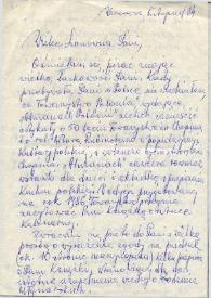 Portada:Carta dirigida a Aniela Rubinstein. Varsovia (Polonia)