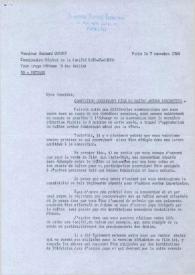 Portada:Carta dirigida a Bernard Chevry (Comisario General de la Sociedad EMIP-TV-MIDEM). París (Francia), 07-11-1968